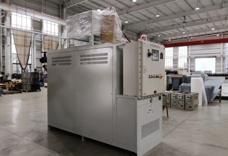 Controladores de temperatura para moldes de aceite a prueba de explosiones, listos para su envío a un molino harinero.